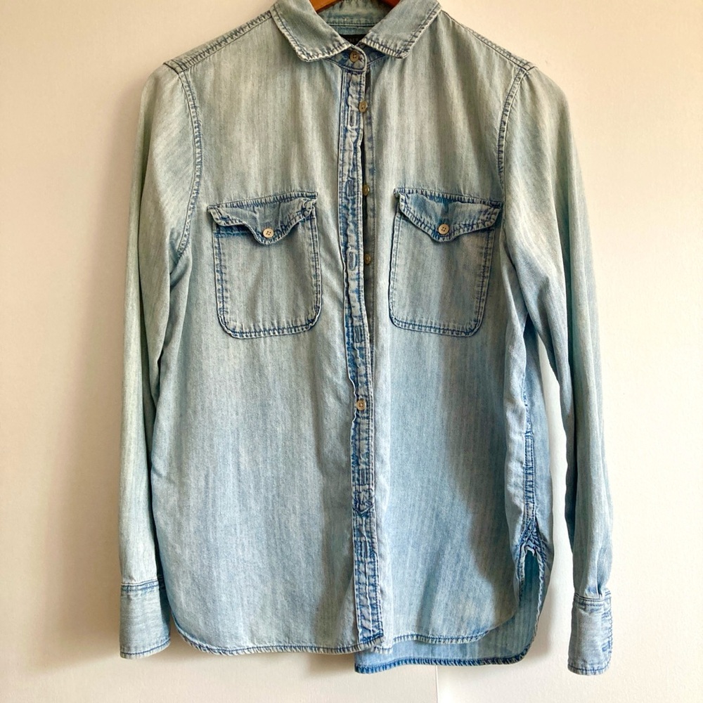 J. Crew Chambray Button-Up Shirt